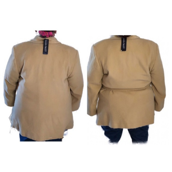 Women’s Wool Camel Coat - Ellen Tracy Plus sz 24 - Picture 4 of 8